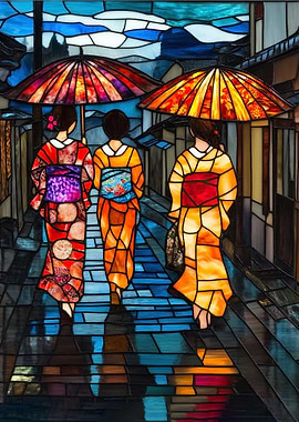 Stained Glass Geisha