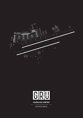 Guarulhos Airport Map Print