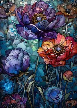 Stained Glass Flowers