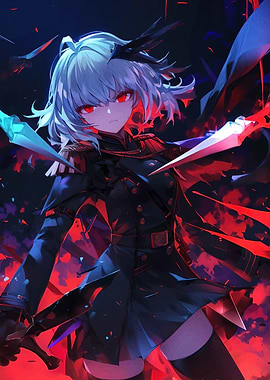 Anime Girl with Swords