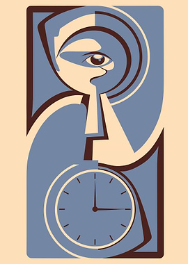 Abstract Clock Face