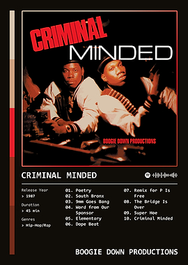 Criminal Minded (1987) Album by Boogie Down Productions