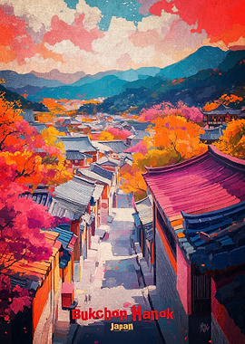 Bukchon Hanok Art Poster