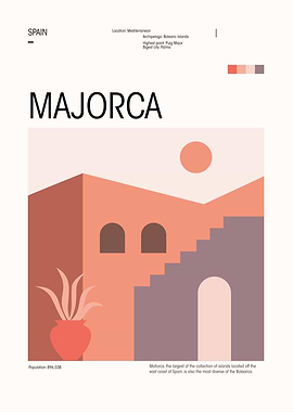 Majorca Island Illustration