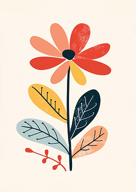 Abstract Flower Illustration