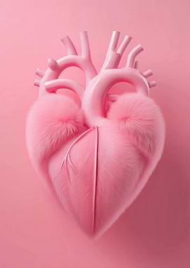 Pink Furry Heart