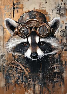 Steampunk Raccoon