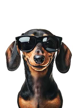 Cool Dachshund in Sunglasses
