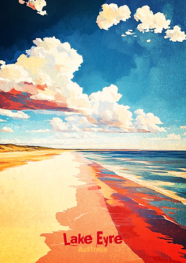 Lake Eyre Art Poster