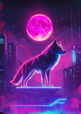 Wolf in Neon City