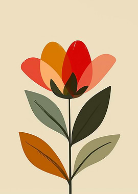 Abstract Flower Art Print