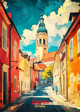 Zagreb Art Poster