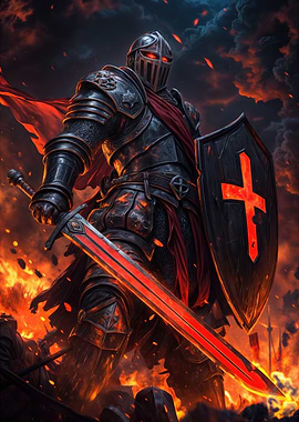 Crusader Knight Commander Poster