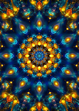 Blue and Gold Mandala