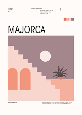 Majorca Island Illustration