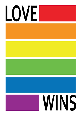 Love Wins Rainbow Poster