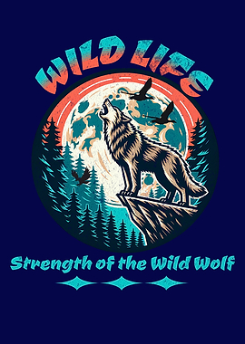 Wolf Howling at Moon