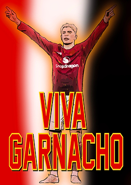 Viva Garnacho Manchester United Pastel Art
