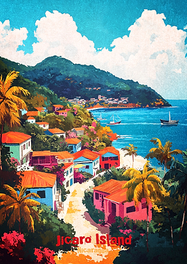 Jicaro Island Art Poster