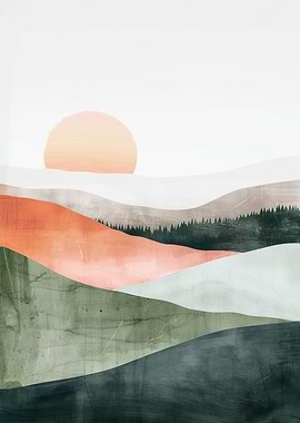 Sunset Mountain Landscape