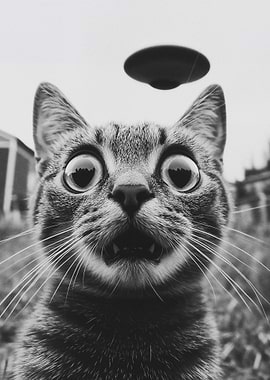Selfie Cat and UFO