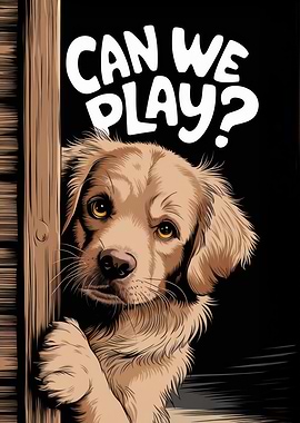 Peeking Golden Retriever