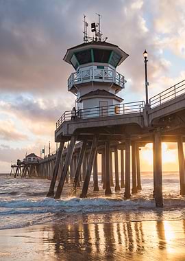Sunset at Huntington Beach Pier