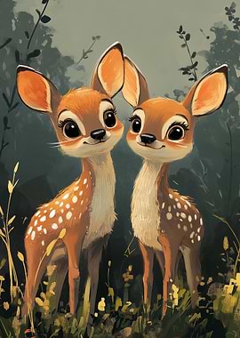 Cute Deer Pair