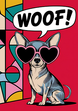 Chihuahua with Sunglasses Pop Art
