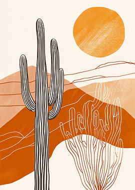 Desert Cactus Art Print
