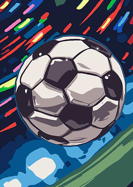 Colorful Soccer Football