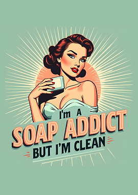 I'm a Soap Addict But I'm Clean - Soap Making Humor