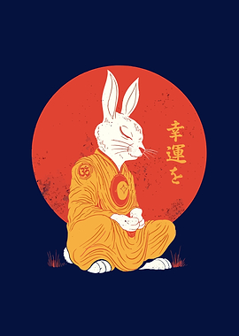 Zen Rabbit Illustration