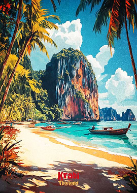 Krabi Art Poster