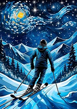 Ski Starry Night