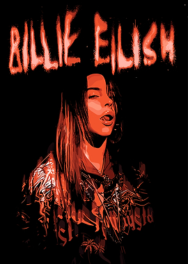 Billie Eilish Digital Art Poster