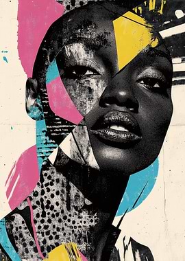 Abstract Portrait Collage