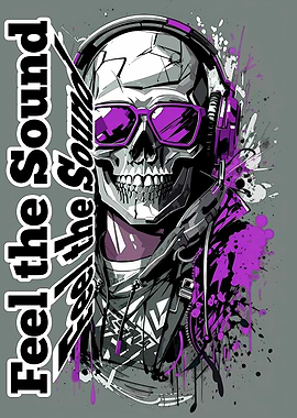 Skull with Headphones