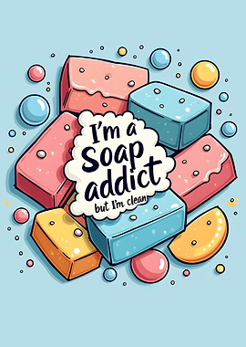 I'm a Soap Addict But I'm Clean - Soap Making Humor