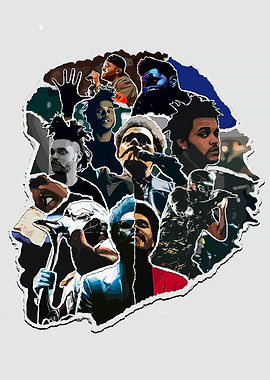 The Weeknd Collage Art