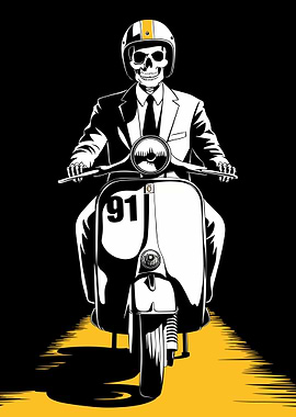 Skeleton Scooter Rider