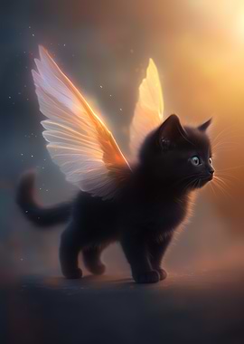 Black Fairy Kitten