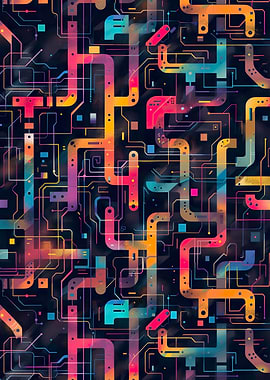 Abstract Circuitry Pattern