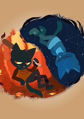 Night in the Woods: Mae and Gregg