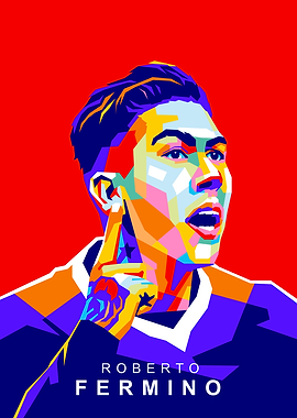 Roberto Firmino Pop Art Portrait
