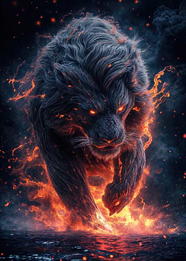 Inferno King Lionzilla Poster