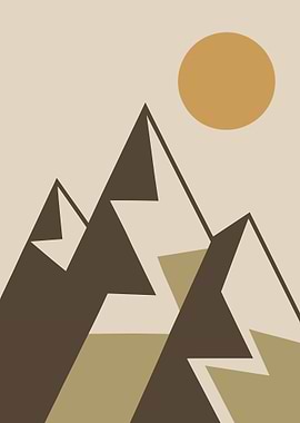 Abstract Mountain Art