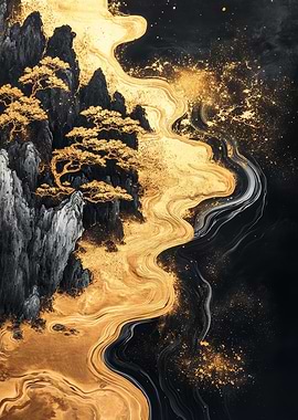 Gold Mountain Landscape