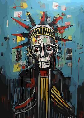 Statue of Liberty Day of the Dead Skull