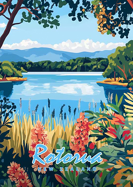 Rotorua, New Zealand Landscape